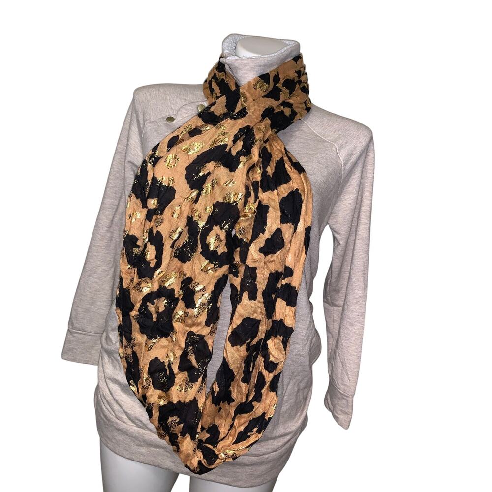 Charming Charlie Accessories Leopard Print Cozy Scarf Wrap Os